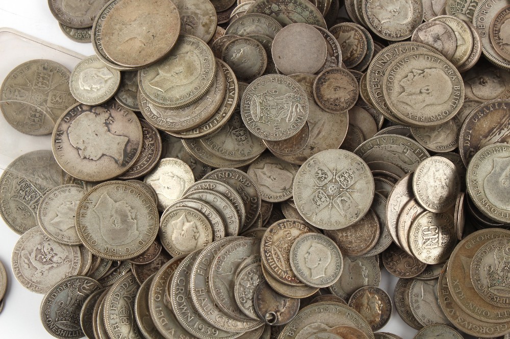 Property of a gentleman - coins - a large quantity of UK silver coinage, early 19th century to 1946, - Image 2 of 7