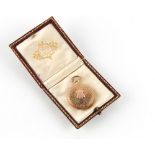 Property of a lady - a late 19th / early 20th century Swiss 18ct three colour gold full hunter cased