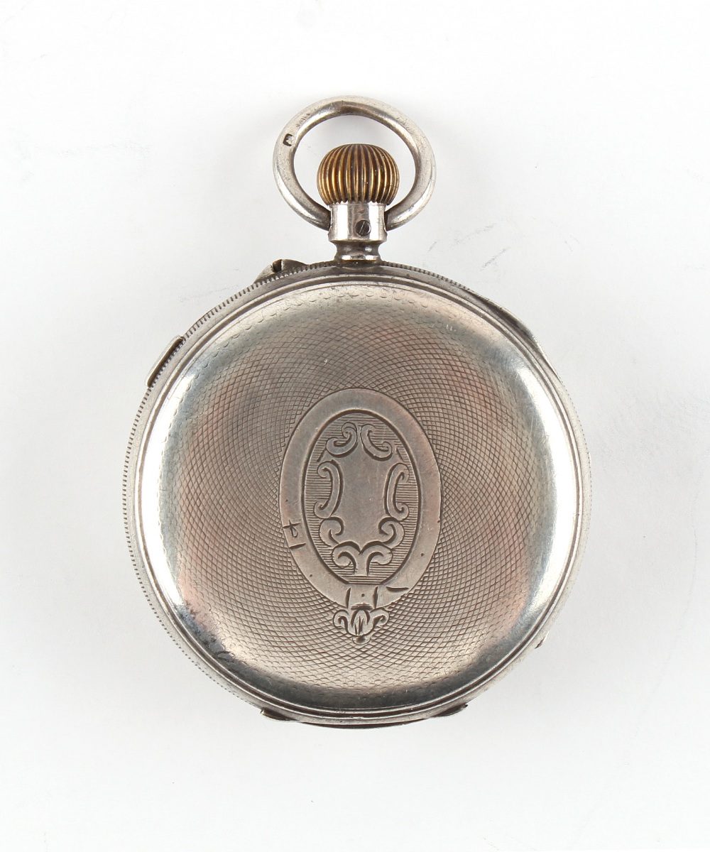 The Henry & Tricia Byrom Collection - a late Victorian silver cased open faced pocket watch with - Image 2 of 3