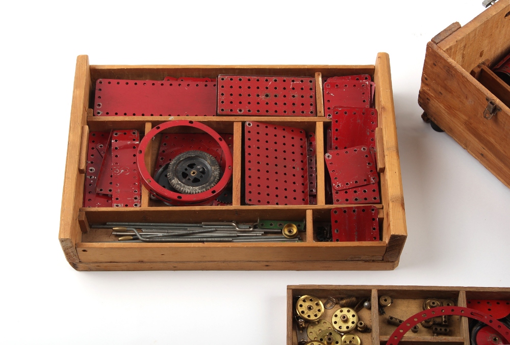 Property of a deceased estate - a Meccano set in three tier wooden box. - Image 3 of 4