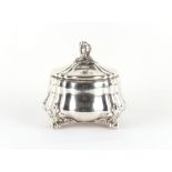 Property of a lady - a late 19th century Continental silver (tested) box of bombe form with hinged