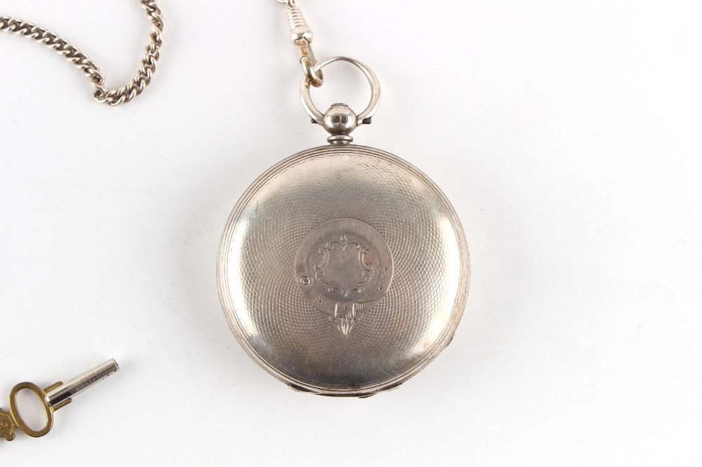 Property of a lady - a silver full hunter cased pocket watch, London 1865, with 835 grade silver - Image 3 of 4