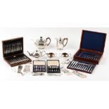 Property of a gentleman - a quantity of assorted silver plated items including an early 19th century