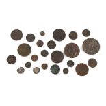 Property of a gentleman - coins - a quantity of assorted coins, medals and tokens including two