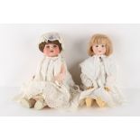 Property of a gentleman - two early 20th century Armand Marseille bisque headed dolls, stamped