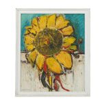 Property of a gentleman - J. Cakebread (20th/21st century) - SUNFLOWER - oil on board, 23.75 by 19.