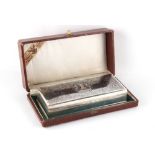Property of a lady - a Thai sterling silver & niello decorated cigarette box, with engraved