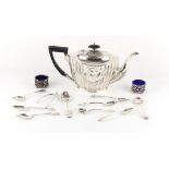 Property of a lady - a late Victorian silver teapot, Henry Wilkinson, Sheffield 1897,