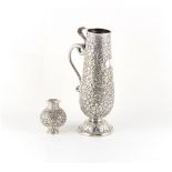 Property of a deceased estate - a small Indian silver baluster vase by Oomersee Mawjee, Bhuj, 3.