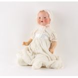 Property of a lady - an early 20th century Armand Marseille bisque headed doll, with sleeping eyes &