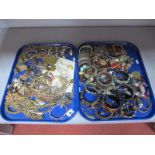 A Selection of Modern Gilt Jewellery, including ornate necklaces, bracelets, bangles, earrings, etc;