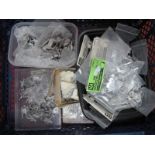 A Quantity of 25mm Fine Cast white Metal Figures and Equipment, by "Hinchcliffe Models" "Knights