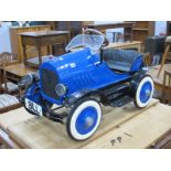 Child's Pedal Car, in blue and black, registration plate 'Bill'.