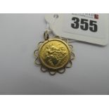 An Elizabeth II Half Sovereign, 1982, loose set within pendant mount (overall weight 5grams).