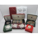 A Collection of Nine Commemorative Coins and Sets, includes Guernsey, Jersey, Gibraltar etc.