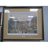 George Cunningham (Sheffield Artist), 'Fitzalan Square' limited edition colour print of 350,