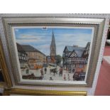 Terry Gorman, signed print, St Mary's Gate, Chesterfield, signed bottom right, in pencil.