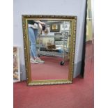 A Gilt Rectangular Framed Wall Mirror, 61 x 87cm.
