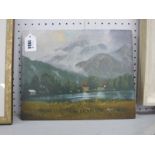 Ayres, Bavarian Scene, 'Forggensee', oil on board, signed lower right, title verso, 24 x 30cm.