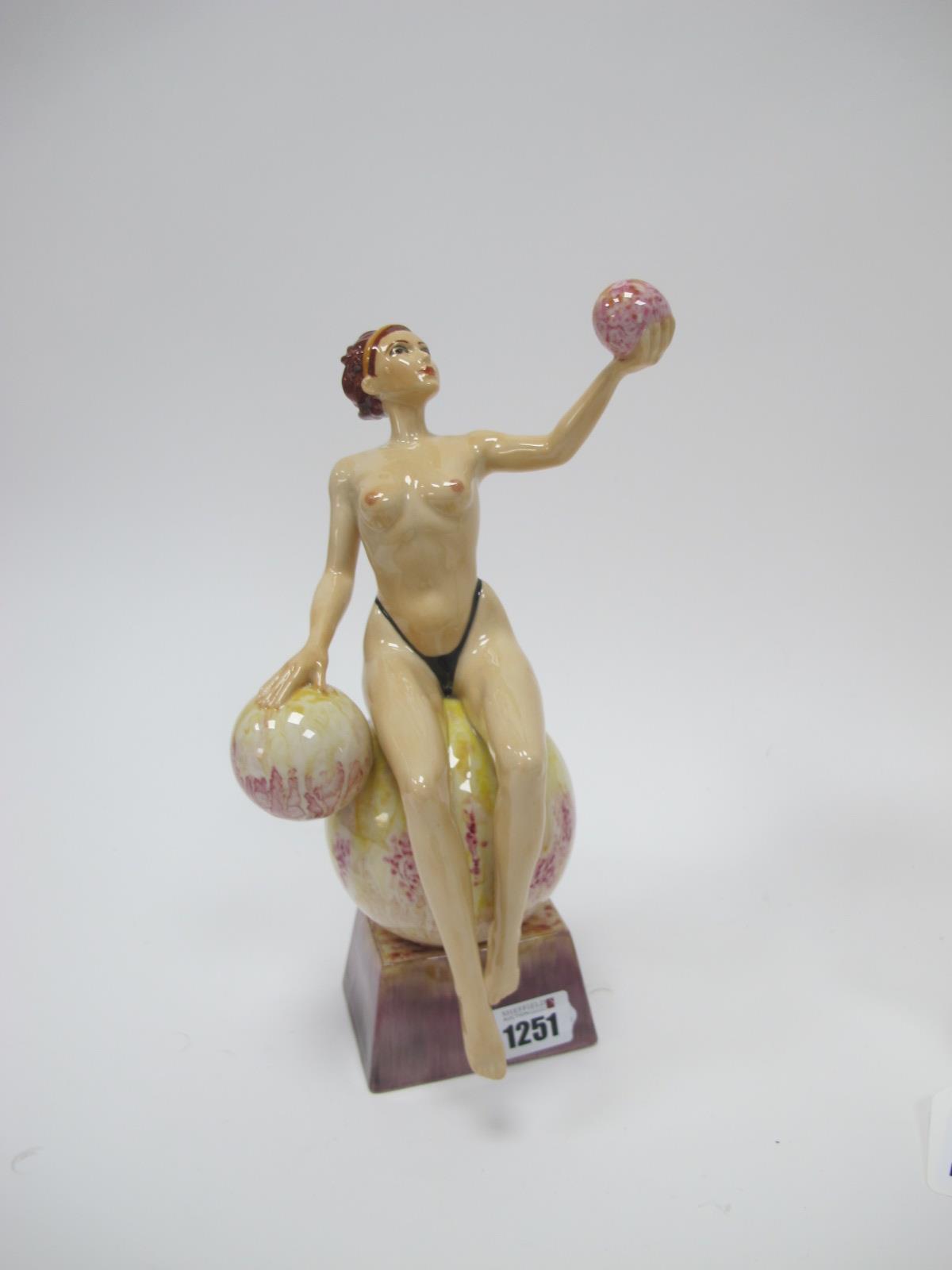 A Peggy Davies Erotic Figurine 'Isadora', an artist original colourway 1/1 by Vicroria Bourne,