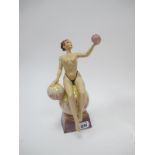 A Peggy Davies Erotic Figurine 'Isadora', an artist original colourway 1/1 by Vicroria Bourne,