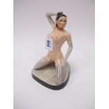 A Peggy Davies Erotic Figure 'Megan', an artist original colourway 1/1 by Victoria Bourne, 21.5cm