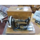 Sewing Machine, in inlaid case.