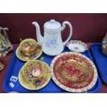 Aynsley D.Jones Cups and Saucers, Paragon 'Old English' garden dish. and 'Morning Rose' coffee