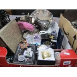 Plated Teapot, model vehicles, Selkirk glass paperweight, etc:- One Box.