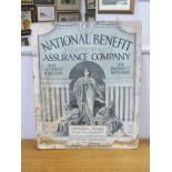 An Early XX Century 'National Benefit Assurance Company' Poster on card, 56.5 x 46.5cm.