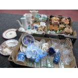 Poole, Beswick, Keele St, other pottery, glassware, etc:- Three Boxes.