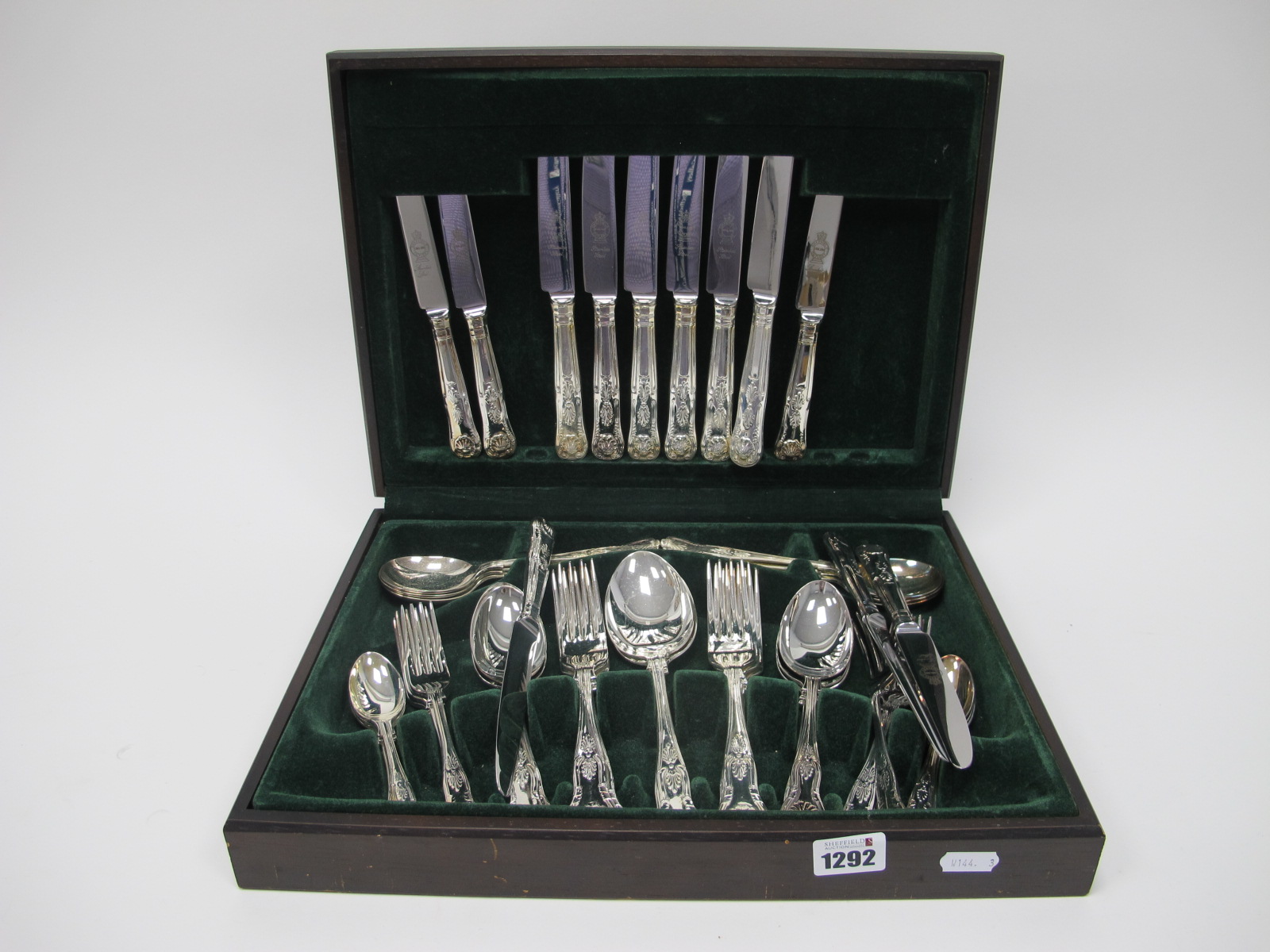 A Canteen of Kings Pattern A1 Sheffield Cutlery, forty four pieces.