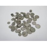 A Quantity of Pre-1947 Silver Coins (477g approx).