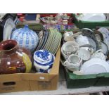 Ginger Jar, large bird vase, Japanese coffee ware, Doulton, other ceramics:- Two Boxes