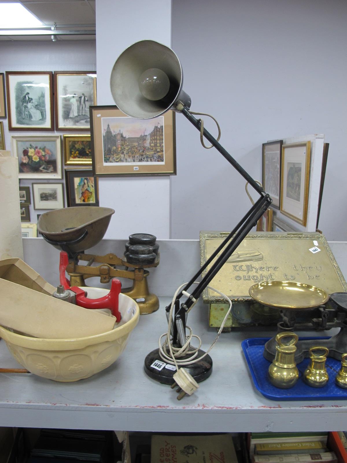 A Vintage Black Angle Poise Desk Lamp.