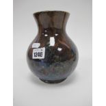 Anita Harris Bronze Effect Glazed Stoneware Vase, gold signed and also signed by Peter Harris,