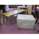 A Vintage Teak Wood Rectangular Shaped Coffee Table, with under shelf,114cm wide, together with a