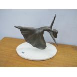 A Bronzed Resin Figure of a Dancer,on a stand (limited edition H 2/35)