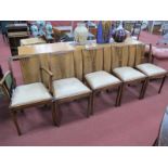 A Set of Four Splat Back Dining Chairs, together with matching carver chair.