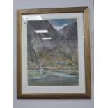 Malcolm Edwards RCA (Welsh Artist), Loch Torridon, watercolour, signed lower left, labels verso,