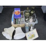 Classical CD's, games, table lamps, etc:- Two Boxes.