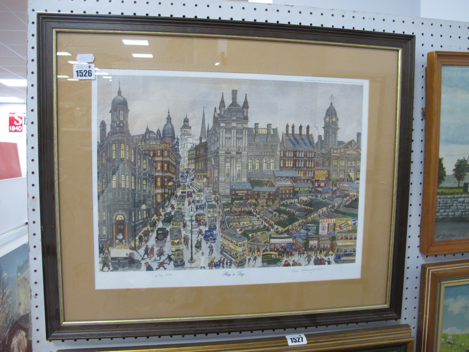George Cunningham (Sheffield Artist),'Rag 'N Tag, limited edition colour print of 500, signed