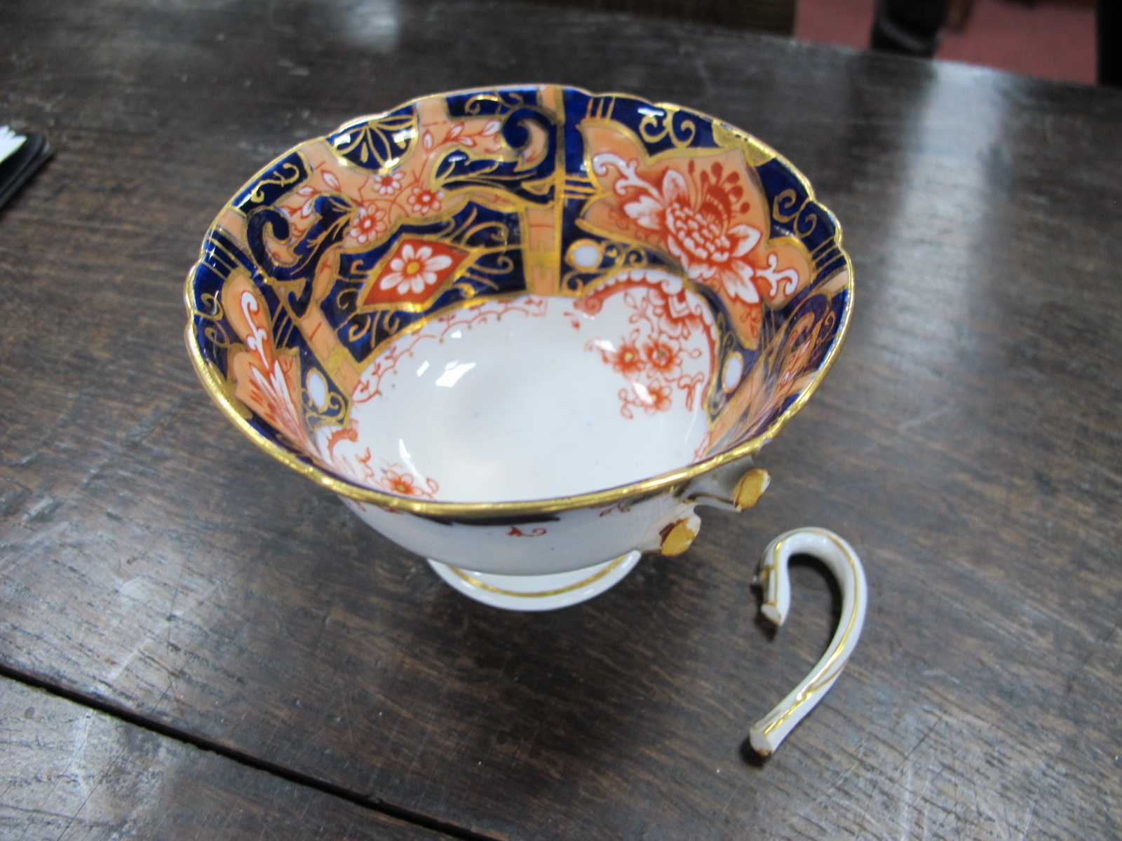 Foley China Imari Pattern Plates, Foley Imari pattern trio (damaged), Meissen style cup-saucer, with - Image 3 of 3