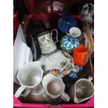 Lovatts Hot Water Jug, tureen, jugs, tankards, glassware, etc:- One Box.