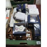 Reutter Porcelain Trinkets, thimbles, etc:- One Box.