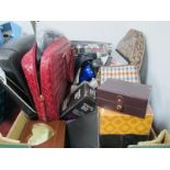 A Box of Various Beauty Items, handbags, make up etc.