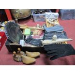 Shoe Trees, candles, gloves, plates, etc:- One Box - Plus a plate rack.