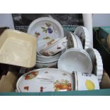 Worcester 'Evesham', Pillivuyt, Denby and other oven to table pottery:- One Box.