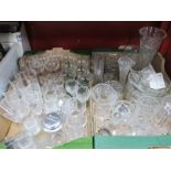 Glassware - to include Nachtmann candlesticks, table lighter, Mackintosh style box, etc:- Two