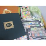 A Carton of World Stamps, on stock sheets, in stockbooks and in a large plastic bag. Many
